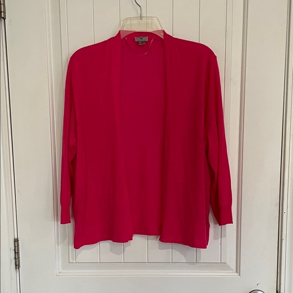 Worthington Sweaters - Worthington Vibrant Pink medium Cardigan no closures EUC